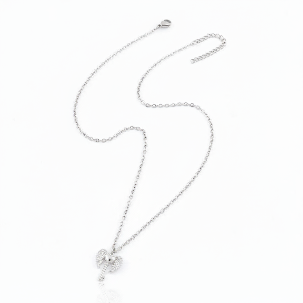 Key to my Heart- Angel Baby Pendant