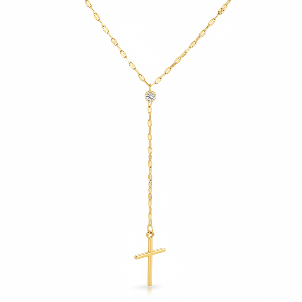 Surrender- Cross Tassel Necklace