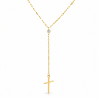 Surrender- Cross Tassel Necklace