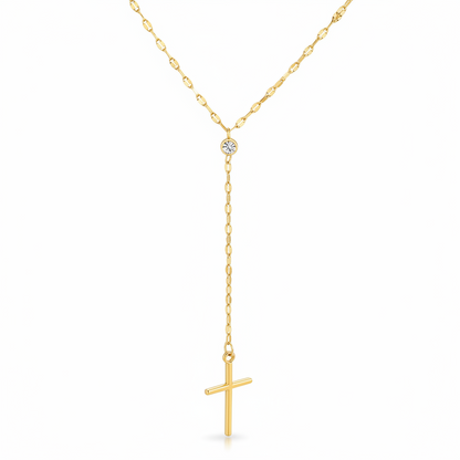 Surrender- Cross Tassel Necklace