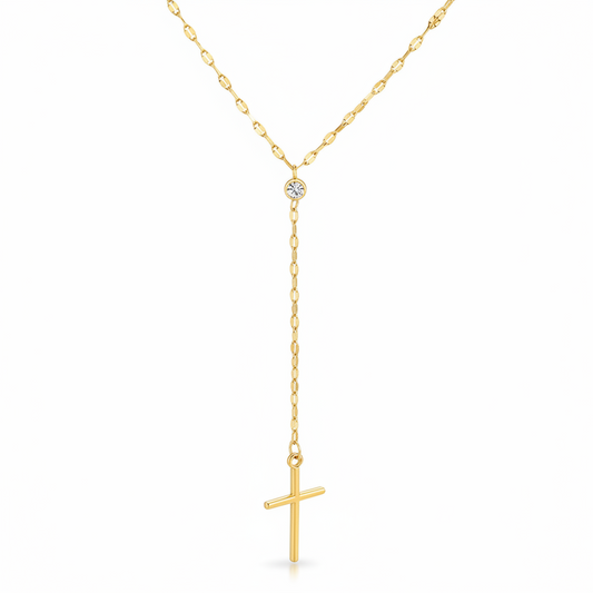 Surrender- Cross Tassel Necklace