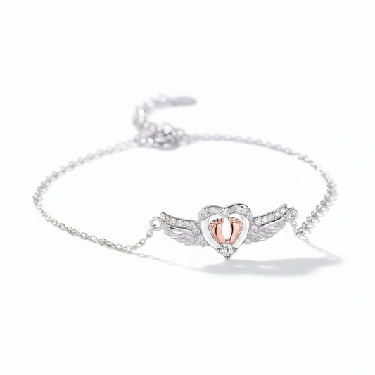 Forever Footprints in my Heart- Angel Baby Bracelet