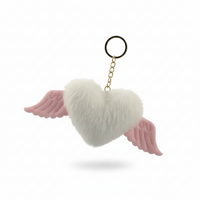 Love Above All- Angel Wings Plush Key Chain