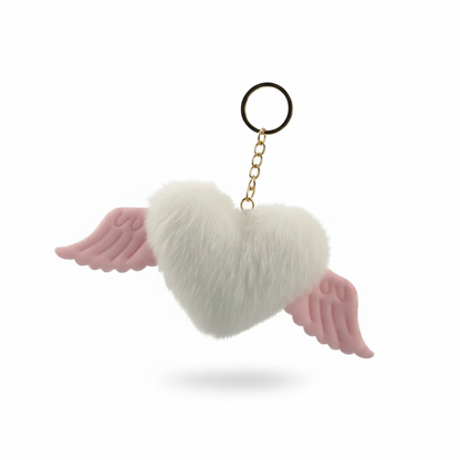 Love Above All- Angel Wings Plush Key Chain