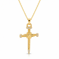 He is Risen- Cross Necklace