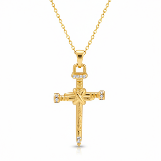 He is Risen- Cross Necklace