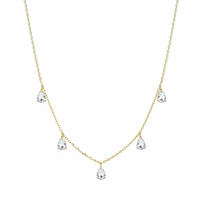 Living Water-  Layering Water Drop Crystal Necklace